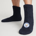 MANCHESTER CITY FC Slipper Socks for Men and Teenagers - Soft Warm Non Slip - Get Trend