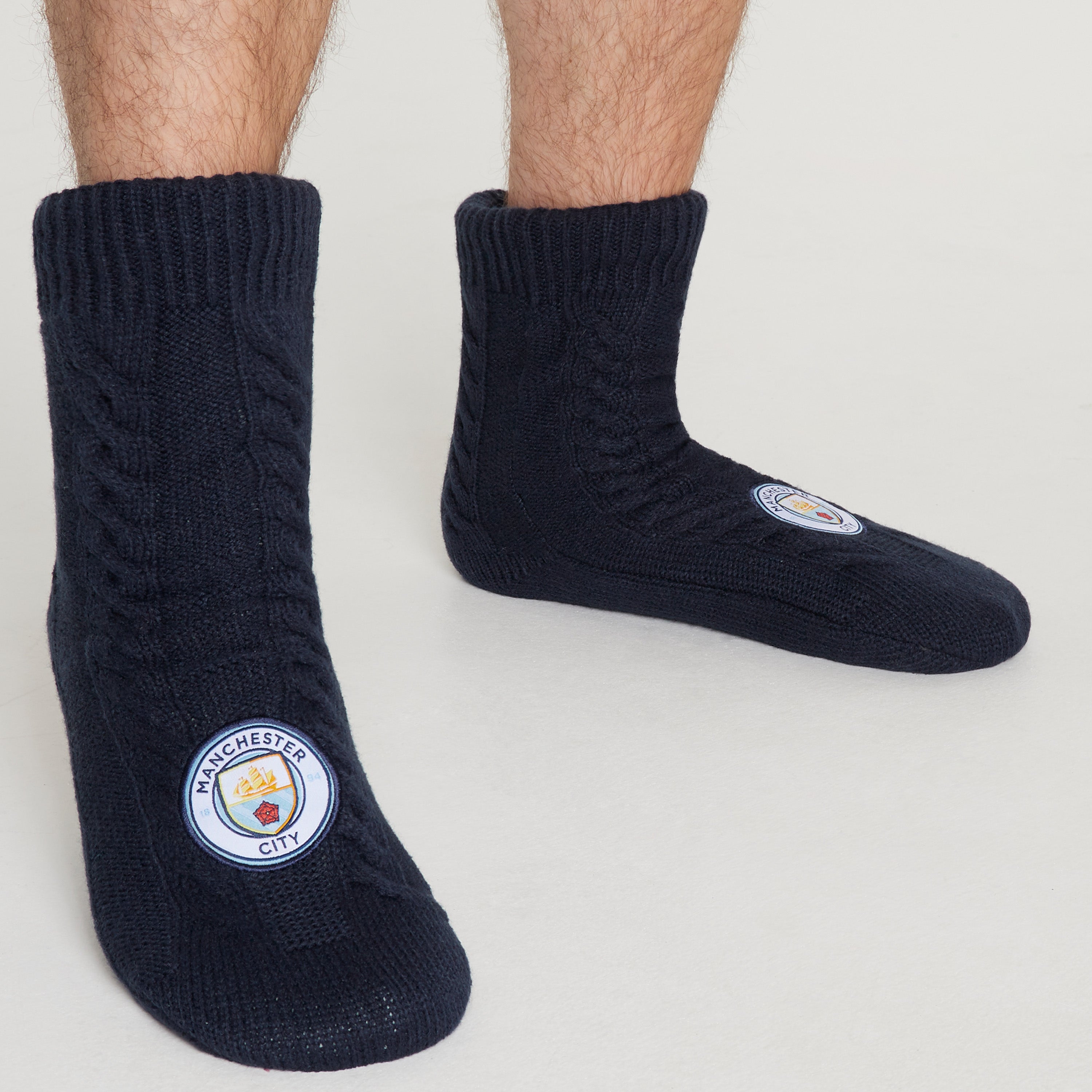 Manchester City FC Slipper Socks for Men and Teenagers - Get Trend