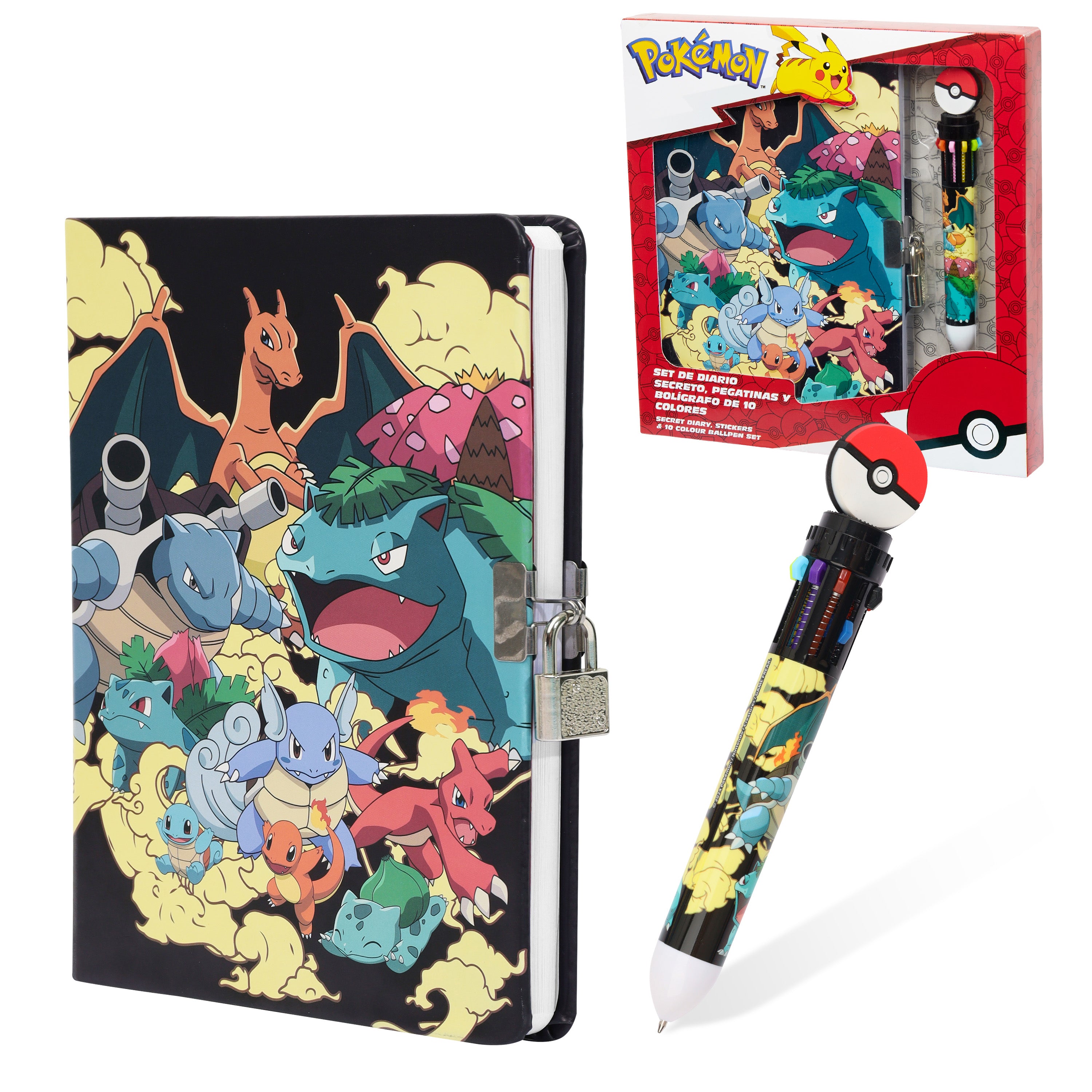 Pokemon Notebook and Pen Set Anime Stationery Supplies Teens Kids Diary - Get Trend
