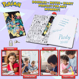 Pokemon Stationery Supplies Set - Kids Diary with Lock, Notebook, Pencil Case, Pens