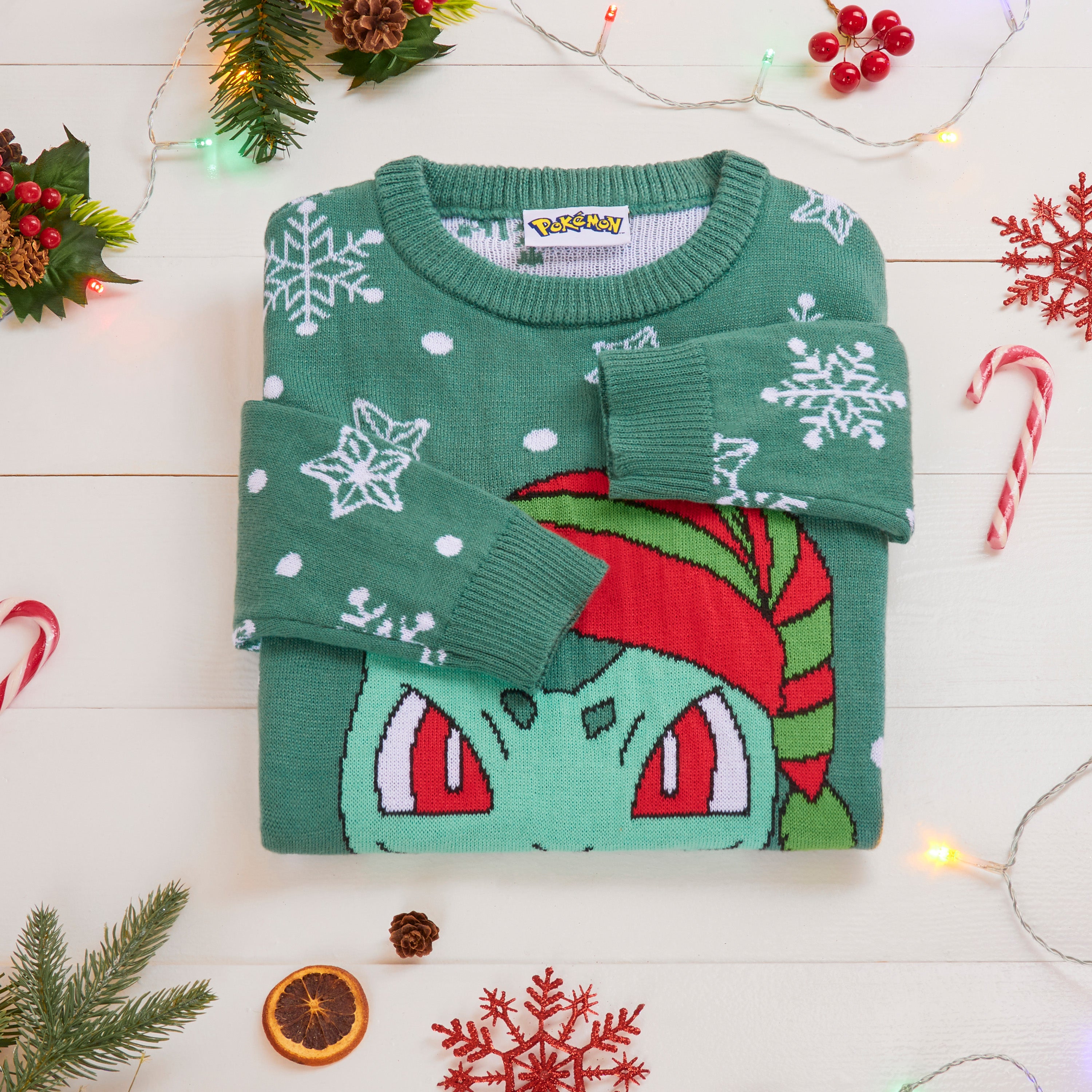 Pokemon Christmas Jumper Kids Teenagers - Green - Get Trend