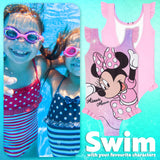 Get Trend Disney | Minnie mouse Girls Swimming Costume Toddlers One Piece Stretchy Swimsuit Comfortable Straps Swimwear for Beach Pool Swimming Holiday Essentials - Get Trend