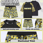 Get Trend | Fortnite Swimsuit Set for Boys Teenagers 2 Pcs with Swimming Trunks Boys Rash Vest for Swimming Beach Trip Holiday Essentials - Get Trend
