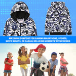 Fortnite Hoodie for Boys Teenagers Zip Up Jacket Warm Hooded Pullover Cosy Zipped Long Sleeve Gaming Sweater Casual Fashion Gaming Gifts for Boys - Get Trend