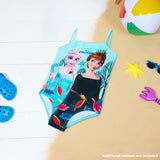 Get Trend Disney | Frozen Girls Swimming Costume Toddlers One Piece Stretchy Swimsuit Comfortable Straps Swimwear for Beach Pool Swimming Holiday Essentials - Get Trend