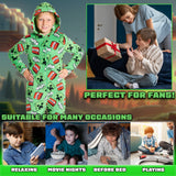 Minecraft Boys Fleece Onesie, Hooded Onesie Pyjamas - Gifts for Gamers