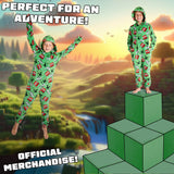 Minecraft Boys Fleece Onesie, Hooded Onesie Pyjamas - Gifts for Gamers