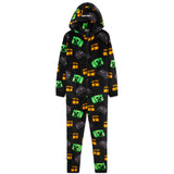 Minecraft Boys Fleece Onesie, Hooded Onesie Pyjamas - Gifts for Gamers