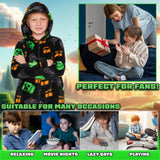 Minecraft Boys Fleece Onesie, Hooded Onesie Pyjamas - Gifts for Gamers