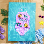 Get Trend Minecraft | Girls Swimming Costume Toddlers One Piece Stretchy Swimsuit Comfortable Straps Swimwear for Beach Pool Swimming Holiday Essentials - Get Trend