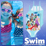 Get Trend Disney | Princess Girls Swimming Costume Toddlers One Piece Stretchy Swimsuit Comfortable Straps Swimwear for Beach Pool Swimming Holiday Essentials - Get Trend