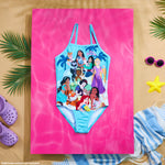 Get Trend Disney | Princess Girls Swimming Costume Toddlers One Piece Stretchy Swimsuit Comfortable Straps Swimwear for Beach Pool Swimming Holiday Essentials - Get Trend