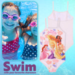 Get Trend Disney | Princess Girls Swimming Costume Toddlers One Piece Stretchy Swimsuit Comfortable Straps Swimwear for Beach Pool Swimming Holiday Essentials - Get Trend