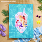 Get Trend Disney | Princess Girls Swimming Costume Toddlers One Piece Stretchy Swimsuit Comfortable Straps Swimwear for Beach Pool Swimming Holiday Essentials - Get Trend