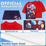 Get Trend Marvel | Spidey Swimsuit Set for Boys Teenagers 2 Pcs with Swimming Trunks Boys Rash Vest for Swimming Beach Trip Holiday Essentials - Get Trend