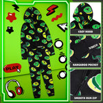 Xbox Onesie for Boys Teens All in One Fleece Pyjamas Hooded Jumpsuit Loungewear - Get Trend