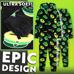 Xbox Onesie for Boys Teens All in One Fleece Pyjamas Hooded Jumpsuit Loungewear - Get Trend