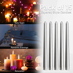 pack of 15 Decorative Dinner Candles for Restaurant Home Christmas