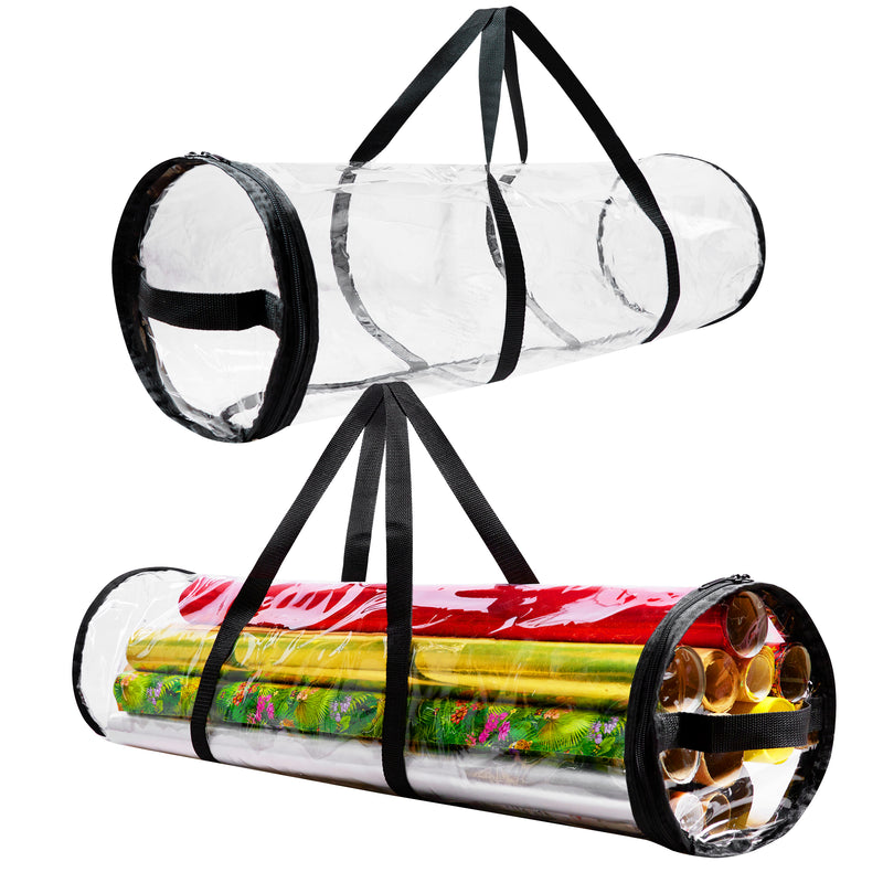 DECO EXPRESS Christmas Wrapping Paper Storage Bag - Clear 79 cm - Get Trend