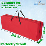 Christmas Tree Storage Bag - Zipped Christmas Storage Tree Bag - Red 160 cm - Get Trend