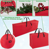 Christmas Ornament Storage Box Christmas Decoration Storage Baubles Box(Red 3 Piece Set)