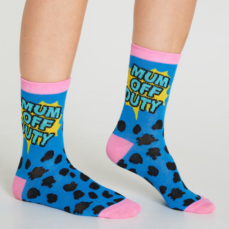 CityComfort Socks Women, 5 Pack of Crew Socks - Super Mom - Get Trend
