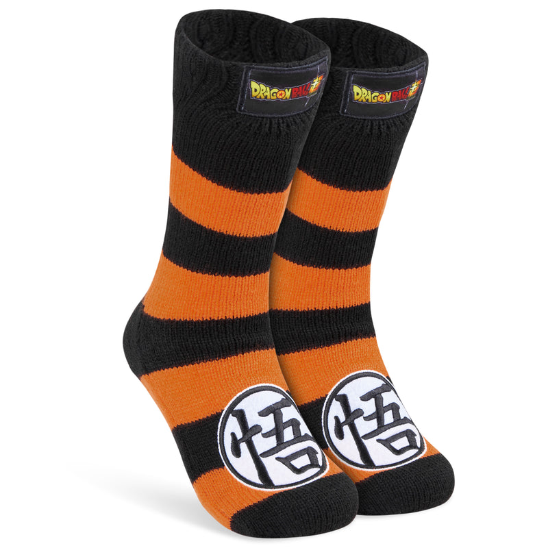 Dragon Ball Z Fluffy Socks for Boys - Black & Orange