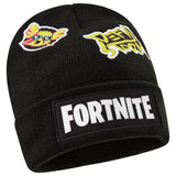 Fortnite Boys and Teenagers Beanie Hat, Warm Cosy Knitted Winter Hat Winter Accessories - Gifts for Gamers Black