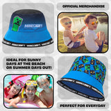 Minecraft Boys Bucket Hat, Sun Hat for Kids Beach Summer Holiday Essentials