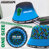 Minecraft Boys Bucket Hat, Sun Hat for Kids Beach Summer Holiday Essentials