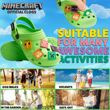 Minecraft Boys Clogs, Kids Summer Shoes for Garden, Beach, Pool Holiday Essentials