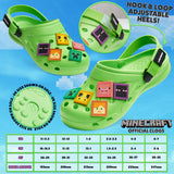 Minecraft Boys Clogs, Kids Summer Garden Shoes Removable Shoe Charms