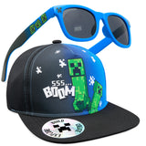 Minecraft Sunglasses Baseball Cap Set Creeper Adjustable Boys Hat