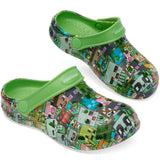 Minecraft Boys Clogs, Kids Summer Shoes for Garden, Beach, Pool Holiday Essentials