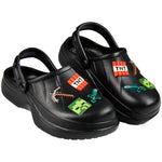 Minecraft Boys Clogs, Kids Summer Garden Shoes Removable Shoe Charms for Beach, Pool, Holiday Essentials Slip On with Strap, Gamer Gifts - Get Trend