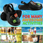Minecraft Boys Clogs, Kids Summer Garden Shoes Removable Shoe Charms for Beach, Pool, Holiday Essentials Slip On with Strap, Gamer Gifts - Get Trend