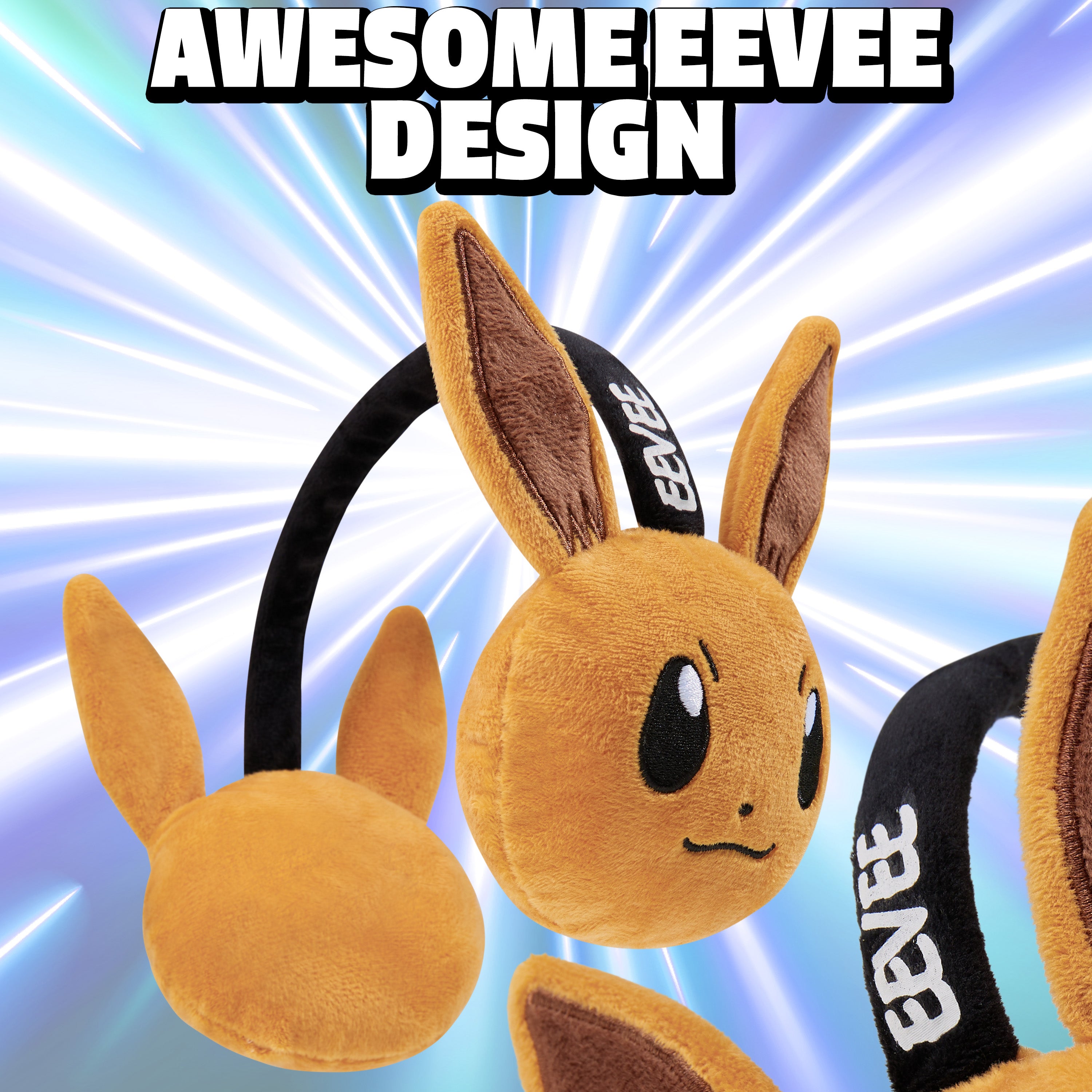 Pokemon Ear Muffs Kids - Winter Accessories Warm Cosy Earmuffs for School Travel Days Out - Gifts for Gamers - Get Trend