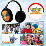 Pokemon Ear Muffs Kids - Winter Accessories Warm Cosy Earmuffs - (Charizard)