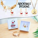 Peanuts Snoopy Girls Jewellery Set 3 Pcs Necklace Earrings Bracelet, Girls Gifts