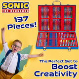 Sonic The Hedgehog Art Set for Kids Art Supplies Colouring Pens Colouring Pencils Crayons - Get Trend