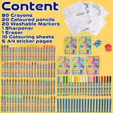 Sonic The Hedgehog Art Set for Kids Art Supplies Colouring Pens Colouring Pencils Crayons - Get Trend