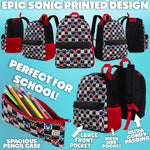 SONIC THE HEDGEHOG Backpack Set 4 Pcs - Get Trend