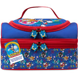 Get Trend Sonic The Hedgehog Lunch Bag for Kids Insulated Lunch Box with Compartments Knuckles Shadow Snacks Food Carrier for School Picnic Cooler Bag (Blue/Red Sonic)