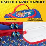 Get Trend Sonic The Hedgehog Lunch Bag for Kids Insulated Lunch Box with Compartments Knuckles Shadow Snacks Food Carrier for School Picnic Cooler Bag (Blue/Red Sonic)