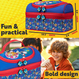 Get Trend Sonic The Hedgehog Lunch Bag for Kids Insulated Lunch Box with Compartments Knuckles Shadow Snacks Food Carrier for School Picnic Cooler Bag (Blue/Red Sonic)