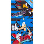 Sonic The Hedgehog Towel for Kids Teenagers Soft Absorbent Bath Shower Swimming Beach Towel Quick Dry 100% Cotton Shadow Holiday Essentials 140 x 70cm (Multi, 70x140cm) - Get Trend
