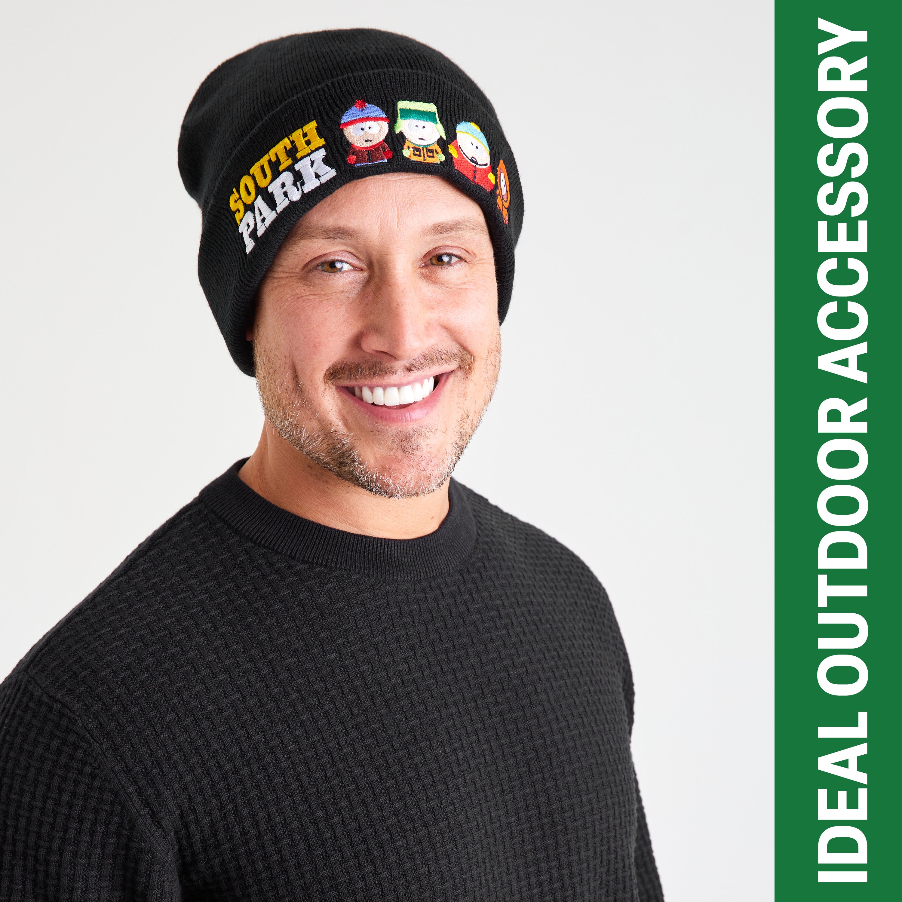 South Park Mens Beanie Hat, Winter Accessories - Gifts for Him Black - Get Trend