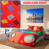 South Park Bedding Set Duvet Cover & Pillowcase for Men Bedroom Accessories Single or Double Duvet, Gifts for Him (Multi Double)