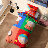 South Park Bedding Set Duvet Cover & Pillowcase for Men Bedroom Accessories Single or Double Duvet, Gifts for Him (Multi Single)