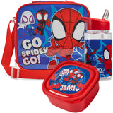 Get Trend Marvel Spidey Lunch Bag Set for Kids 3 Pcs with Snack Lunch Box